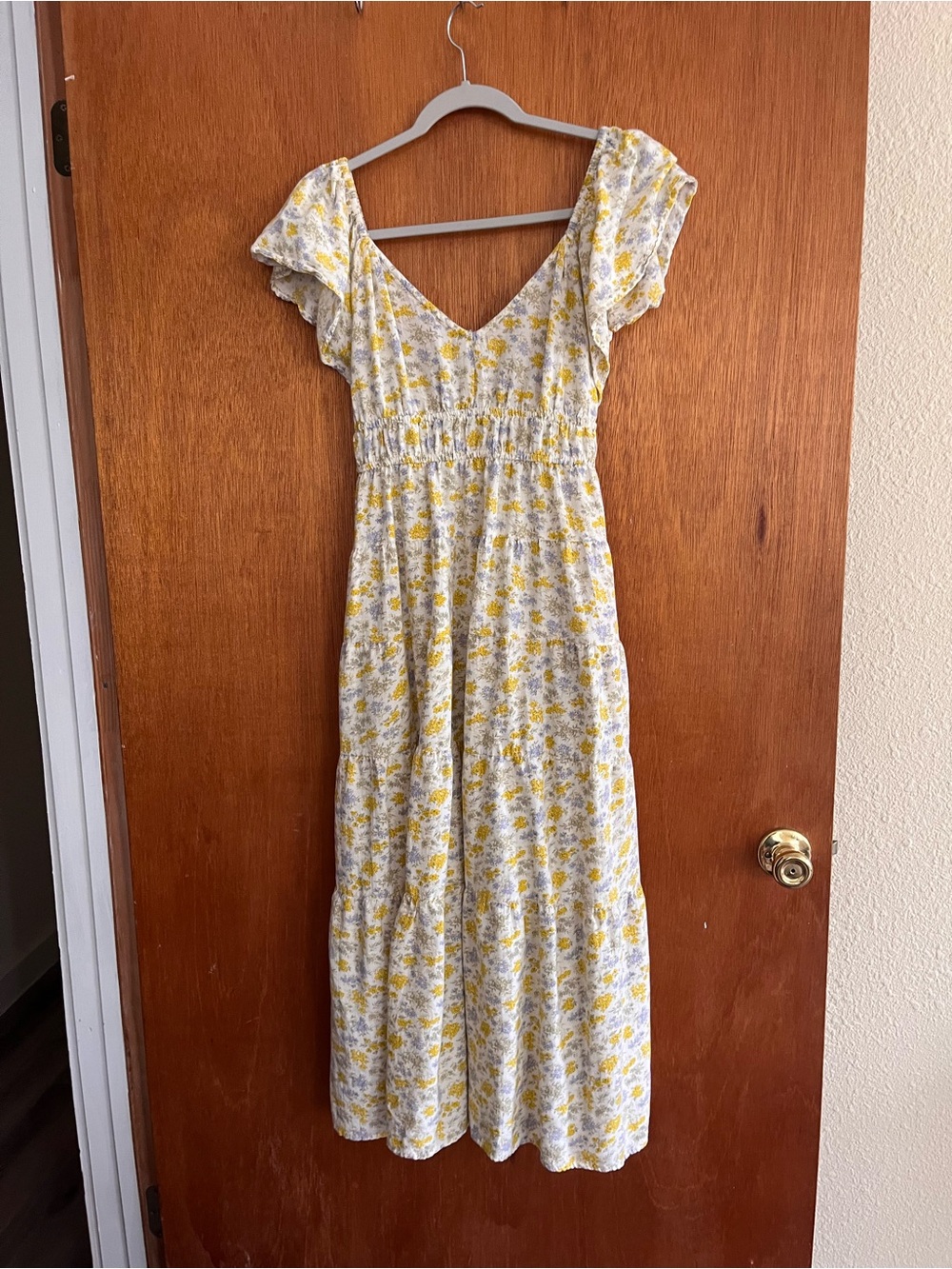 Sim and Sam Floral Linen Maxi Dress